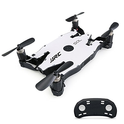 JJRC H49WH 6-Axis Mini Drone Gyro WIFI FPV RC Drone with Camera 720P Quadcopter Foldable G-sensor RC Selfie Pocket Drone (Silver)