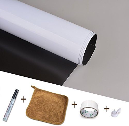 Magjump Dry Erase Whiteboard For Kids Adult Can Magnetic iron Steel Substance Ferreous Layer Chalkboard For Wall ,DIY Adjustable Adhensive Size Drawing Writing Board (White, 47" x 36")