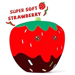 PLAYNICS Large Chocolate Strawberry Plush Pillow