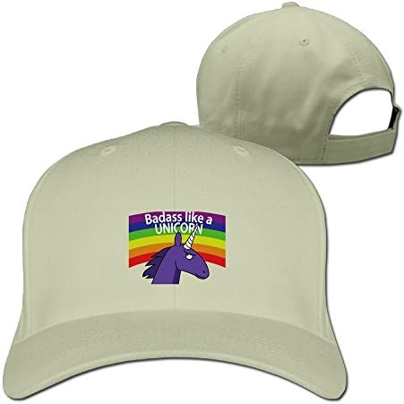 Nngsiko Badass Like A Unicorn A Solid-Colored Baseball Cap Boy - A Girl Can Adjust Her Hat.