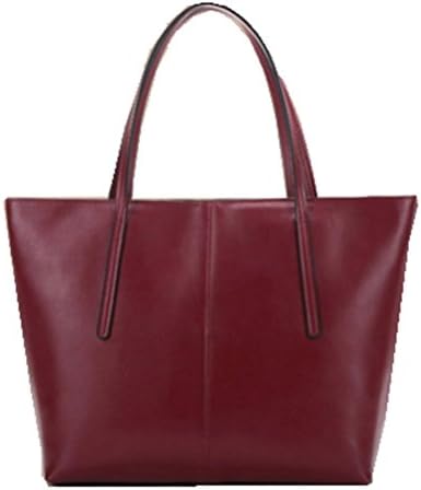 Momo House Womens Tote Handbag PU Leather Shoulder Bag Large Capacity Shopper Bag Weinred