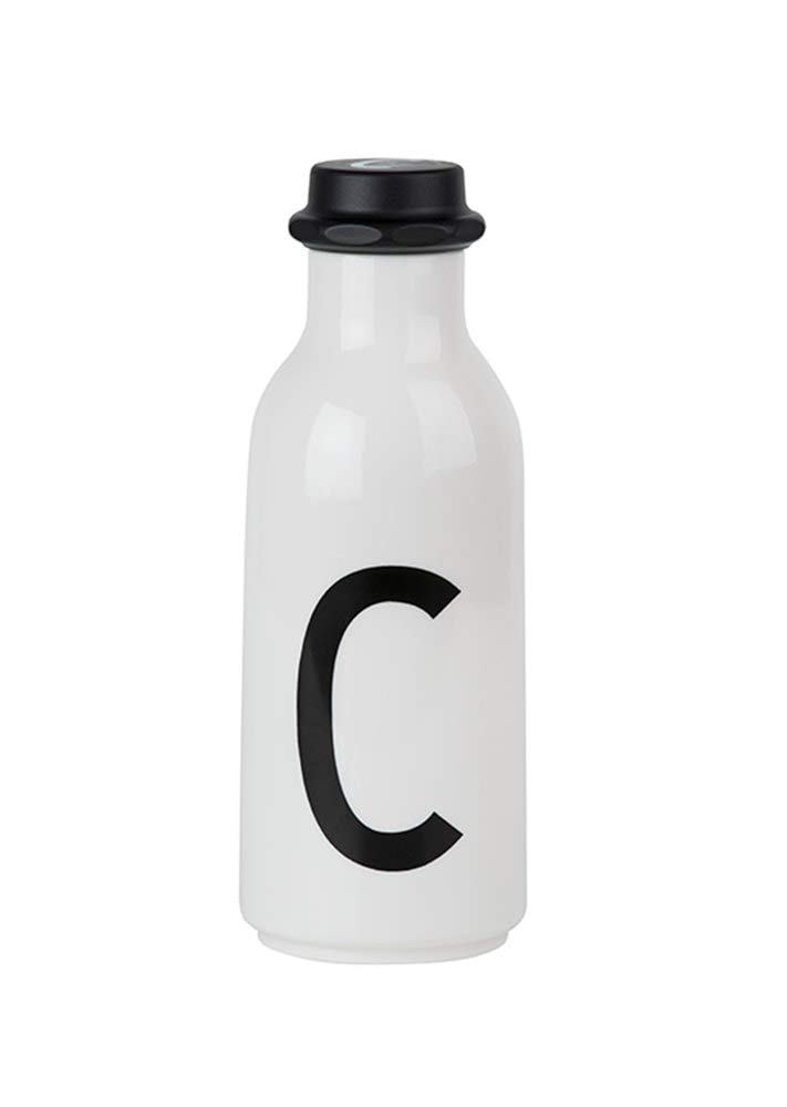 Design Letters Personal Tritan Water Bottle (C) - 500ml BPA-free and BPS-free Leak-proof Tritan Drinking Bottle in Nordic Design for Adult, Kids, Outdoor, Office, Sports, School, Available from A-Z
