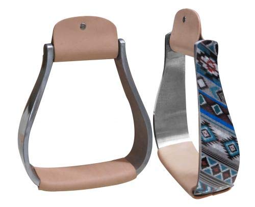 Showman Lightweight Aluminum Stirrups w/Shimmering Navajo Print! New Horse TACK!