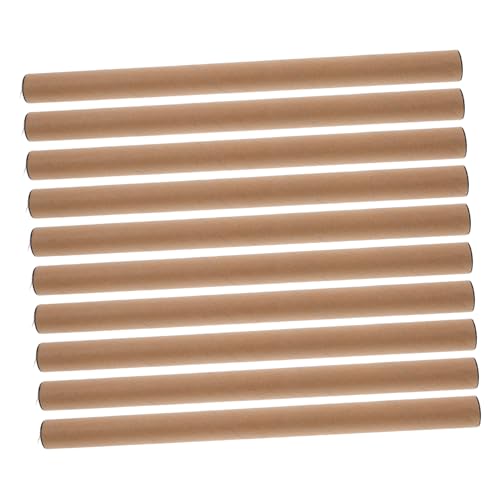 SEWACC 10pcs Mailing Tubes Brown Paper Poster Holder for Storing and Shipping Artwork Documents and Crafts Reusable for Transporting Posters and Blueprints