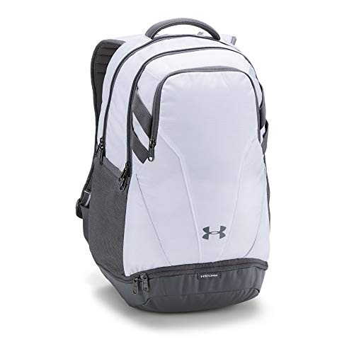 Under Armour Team Hustle 3.0 Backpack, White (100)/Gray, One Size Fits All