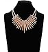 MOLOCH Sparkling Druzy Leaf Choker Necklace Fashion Gold-Tone Collar Necklace Bib Statement Chunky Tribal Necklace Woman Jewelry