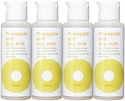 鈴木ハーブ研究所 パイナップル豆乳ローション 100ml ４本セット 約4ヶ月分 抑毛 脱毛後 ムダ毛ケア後 ラッピング 除毛後