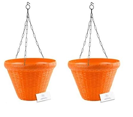 Unique Plastic Hanging Pot with Metal Chain