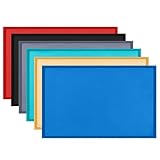 Hubulk Dog Cat Food Feeding Mat L (19"x12") XL (24"x16") or XXL (32X24) 0.5" & 1" inch Raised Edge FDA Food-Grade Silicone Non Slip Waterproof Pet Food Mat Dog Bowl Placemat Large (L, Navy)