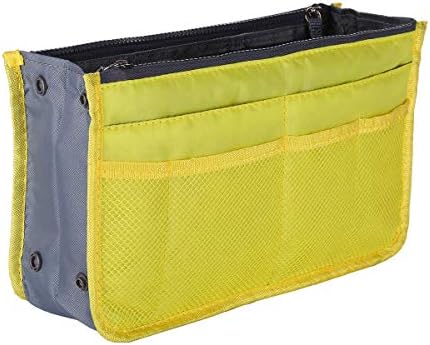 Purse Organizer Insert Handbag，Lady Women Travel Liner Felt Bag in Bag (13 Pockets Medium Size)