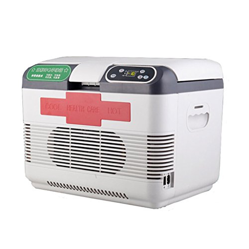 Click Here to See More Images YI HOME- Car Refrigerator Mini Portable Household Small Electronic Freezer Large Capacity Intelligent Cooling Heating 12V White,15L