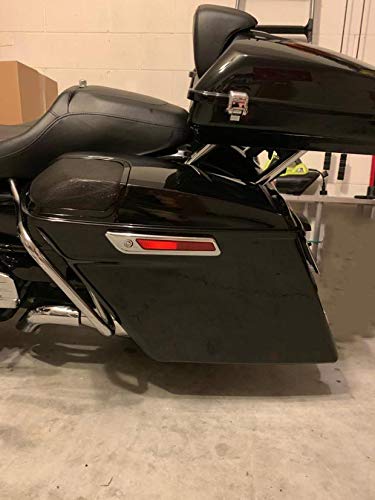 AUFER 5x7'' Gloss Black Saddlebags Speakers Lids w/Grill for Touring FLT FLHT FLHTCU FLHRC Road King Road Glide Street Glide Electra Glide Ultra-Classic 2014-2019 - Thumbnail 5