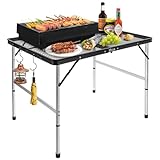 jkwokback 3ft x 2ft Grill Table Portable Camping