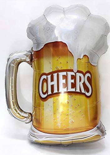 Amazon エアpopバルーン ビールジョッキ チアーズ 乾杯 ポップバルーン ビニール 風船 ディスプレイ 風船 バルーン おもちゃ