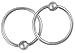Set of 2 Rings: 16g Surgical Steel 3/8
