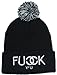 Warm Black Fuck You Pom Letter Beanie Hat for Men and Women Winter Cap Skully by Unknown