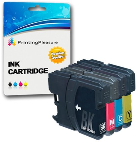 SET of 4 Printer Ink Cartridges compatible with DCP-145C 165C 195C 197C 375CW 383C 385C 387C 395CN 585CW 6690CW MFC-250C 290C 490CW 5490CN 5890CN 5895CW 6490CW 790CW 990CW J615W | LC1100 LC980
