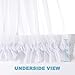 RYB HOME Sidelight Curtains for Front Door - White Sheer Curtains for French Door Back Door Entry Door Privacy Protected, Includes 2 Tiebacks, Wide 30 x Long 40 inch per Panel, 1 Pair