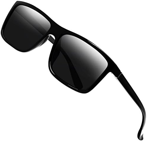Polarized Sunglasses for Men Driving Mens Sunglasses Rectangular Vintage Sun Glasses For Men/Women Black