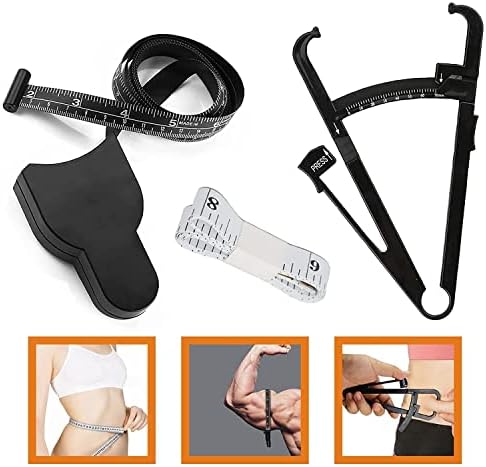 DMG Body Fat Caliper and Body Mass Index Measure Tape with Tailor Ruler ...