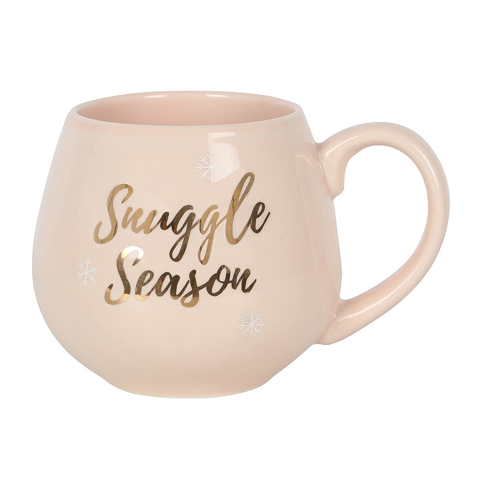 Blue Baby It's Cold Outside or Pink Snuggle Season Ceramic Metallic Mug (Snuggle Season)
