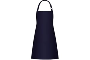 Jubatus 1 Pack Bib Aprons with 2 Pockets Cooking Chef Kitchen Apron for Women Men, Navy Blue