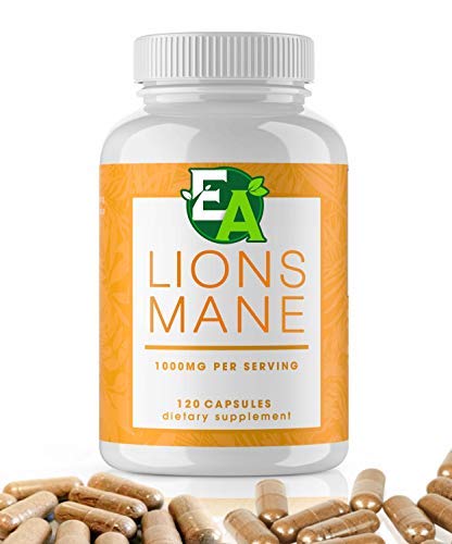 Lions Mane Mushroom Capsules - Real Mushrooms That Support Focus, Nerve and Brain Health. 1,000mg per Serving for 60 Days of Lion's Mane Mushroom Powder. Paul Stamets mentions Lions Mane on Joe Rogan (Joe Rogan Best Supplements)