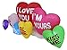 6 Foot Long Valentine's Day Inflatable Multicolor Seven Love Hearts on Cloud Romantic Sweet Valentines Gift for Couples, Pre-Lit LED Lights Outdoor Indoor Holiday Blow up Lighted Yard Decoration