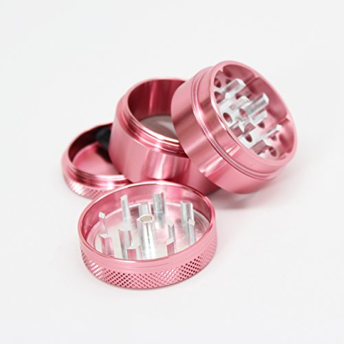 Sharp Stone Official Authentic Small 4 Piece Grinder Hard Top 1.5 Inches Pink + Free Performance Technology Wrist Band