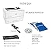 HP Laserjet Pro M501dn Monochrome Laser Printer with Built-in Ethernet and Duplex Printing (J8H61A) with Power Strip Surge Protector and Electronics Basket Cleaning Cloth