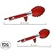 Pack of 2 Kitchen Tongs for Cooking Made of Premium Quality Stainless Steel Tips & Silicon head, Plus Stands. 2 Sizes 9'&12'. Heat resistant Cooking tongs for BBQ,Salad, Grilling, Serving,& Fish. Red