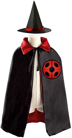 DBT Miraculous Ladybug Childrens' Halloween Costume Wizard Witch Cloak Cape Robe and Hat