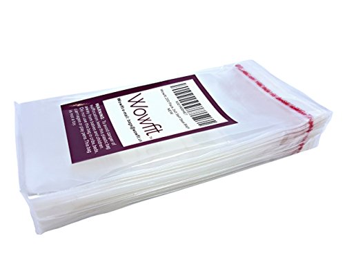 Wowfit 200 CT 3x5 inches Clear Cello Cellophane Plastic Bags, Re-Sealable Self-Sealing Cello Bags Great for Cookies, Decorative Wrappers, Party Favors, Candy and More (3 x 5 inches)