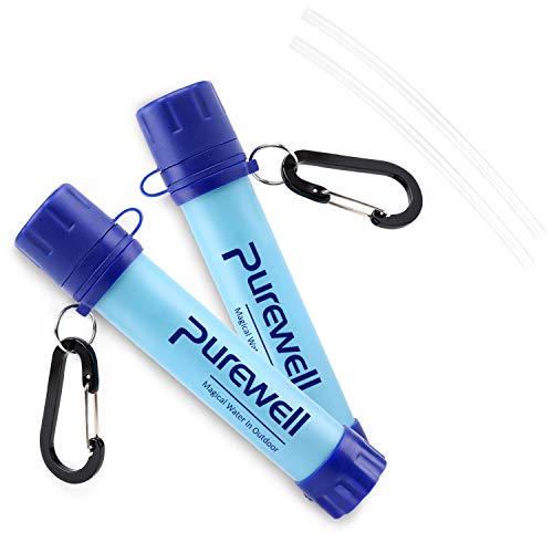 Purewell Outdoor Water Filter Personal Water Filtration Straw Emergency Survival Gear Water Purifier for Camping Hiking Climbing Backpacking - Thumbnail 7