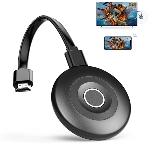 2026 Wireless HDMI Dongle 4K for TV, 2.4/5G Ultra Low Lag, Miracast Wi-Fi HDMI Wireless Dongle, Airplay Adapte, Wireless Mirroring Video Audio for Phone i-OS Android Pad DLNA Mac PC to TV Monitor