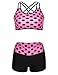 Arshiner Kids Girl 2PCS Sleeveless Polka Dot Top Bra and Shorts Siwmsuit or Leotard Dancing Clothes