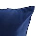 Deconovo Plush Velvet Cushion Super Soft Cases Home Decorative Square Throw Pillow Cover with Invisible Zipper for Bed, 18x18 Inch, Navy Blue