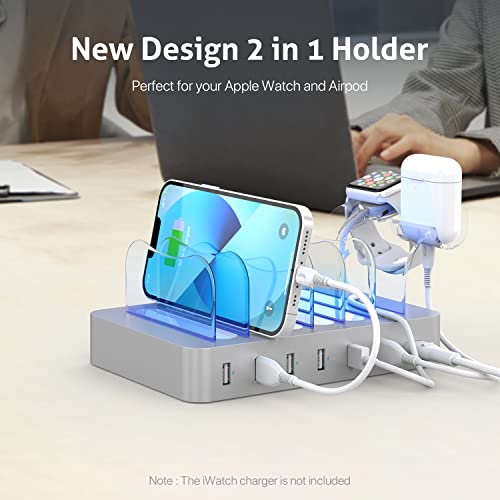 SooPii Premium 6Port USB Charging Station Organizer for Multiple