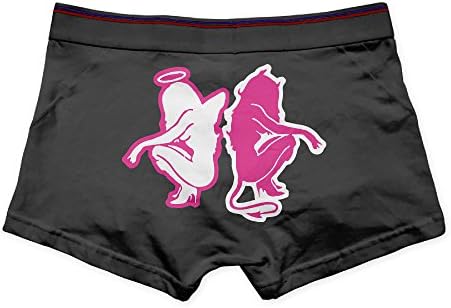 Angel Devil Sexy Twince Men's Archy Trunks Classic Black Boxer Brief Underwear