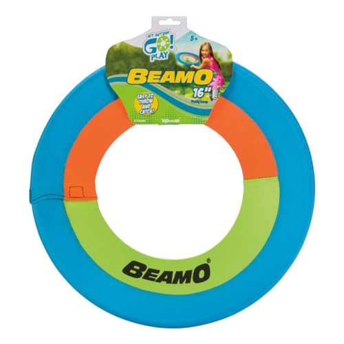 Toysmith Mini Beamo 16" Flying Hoop - Soft Catch Flying Disk - Color may vary