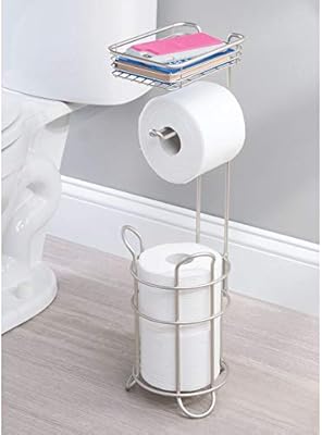 Amazon Com Mdesign Freestanding Metal Wire Toilet Paper Roll
