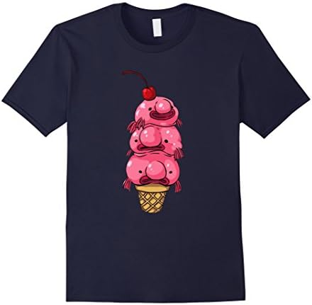 Men's Ice Cream Blobfish Shirt Large Navy