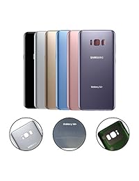 Samsung Galaxy S8 Plus OEM trasera de repuesto cubierta de vidrio trasera de batería puerta w preinstalado calcomanía todos los modelos G955 todos carriers- 2 Logo OEM repuesto cell4less