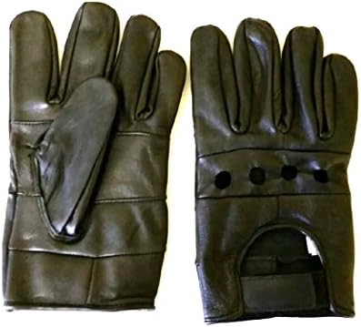 Men's Leather Motorcycle Driving Casual Dressing Gloves Pack Of 2 Rk-1098 (Medium)