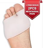 Metatarsal Pads Ball of Foot Cushions Designed by Brison - Soft Gel Ball of Foot Pads - Mortons Neuroma Callus Metatarsal Foot Pain Relief Bunion Forefoot Cushioning Relief Women Men