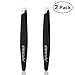 Slant Tweezers, ETEREAUTY Stainless Steel Precision Tweezers for Ingrown Hair, Eyebrow and Hair Remover 2 Pieces