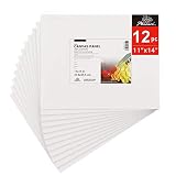PHOENIX Painting Canvas Panel Boards - 11x14 Inch / 12 Pack - 1/8 Inch Deep Super Value Pack for Oil & Acrylic Paint