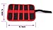 Admirable Idea Roll Up Electronics Cable Organizer Bag, Folding Travel Gadget Carry Case Storage Bag Pouch for Charger USB Cords, Makeup Cosmetic Bag,red