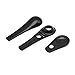 Zinc Alloy Pipe Scoop-Shape Larger Bowl Pipe for Herbs with Gift Box (Black)