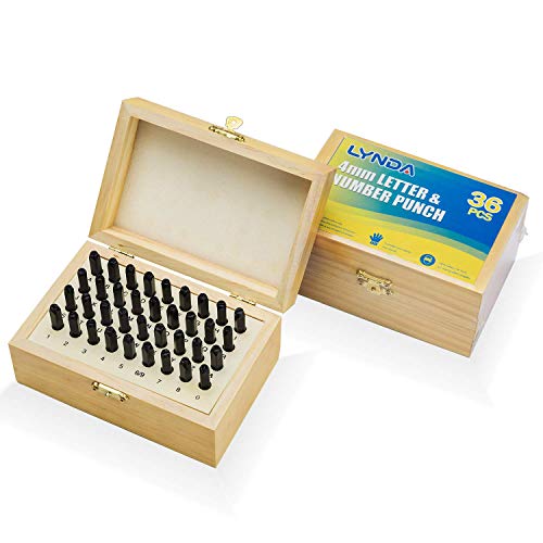 Letter and Number Metal Stamping Kit - for Clear and Precise Imprints - 5/32-Inch Steel Alloy Punching Set for Leather, Clay, Plastics, Metal, Wood - Set with A-Z and 0-9 - Thumbnail 4
